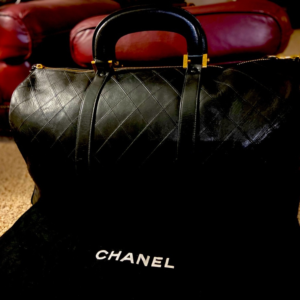 Chanel Quilted Lambskin Leather Vintage Boston Bag💎🇮🇹💼 - Picture 7 of 11